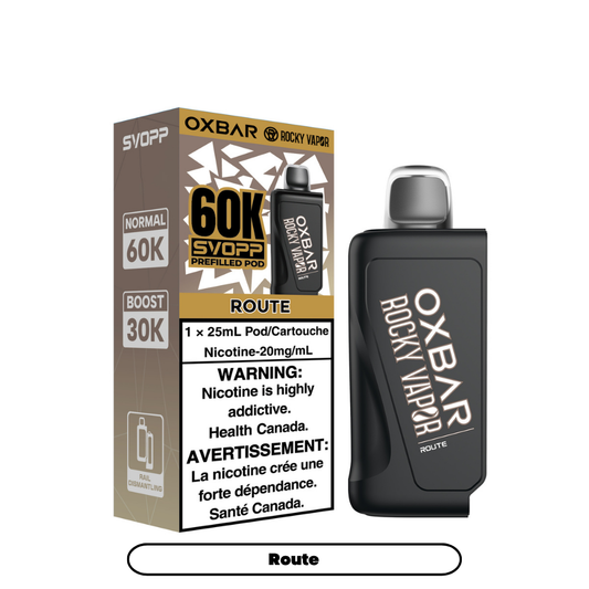Oxbar Rocky Vapor SVOPP 60K 25ml/20mg Canada, Calgary, Edmonton ecig and vape hardware - CoolVape.ca Oxbar Rocky Vapor SVOPP 60K 25ml/20mg Canada, Calgary, Edmonton ecig and vape hardware - CoolVape.ca