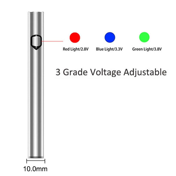 red green blue vape battery 510 Threaded Variable Voltage 380mAh Canada, Calgary, Edmonton ecig and vape hardware
