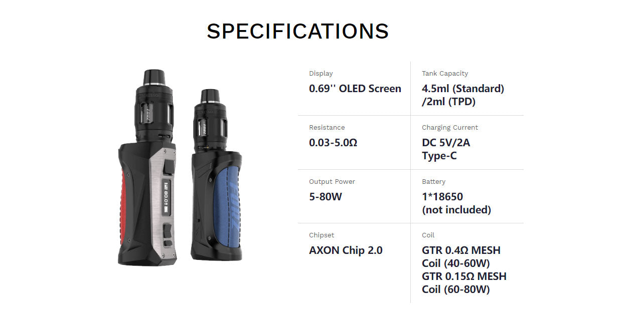 Vaporesso Forz TX80 80W Kit with Forz Tank 25 4.5 mL