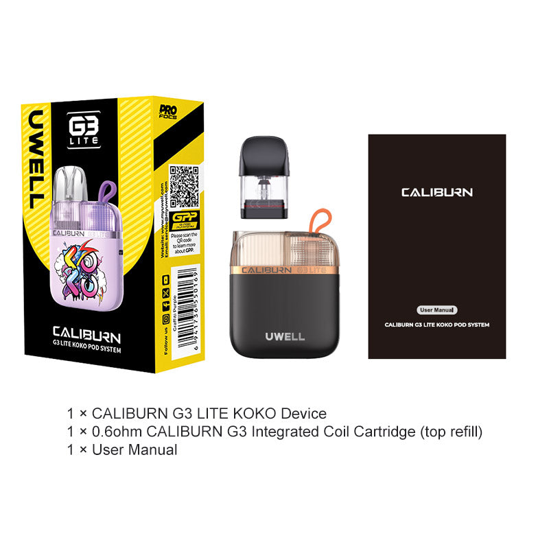 UWELL CALIBURN G3 LITE KOKO POD KIT Canada, Calgary, Edmonton ecig and vape hardware - CoolVape.ca UWELL CALIBURN G3 LITE KOKO POD KIT Canada, Calgary, Edmonton ecig and vape hardware - CoolVape.ca