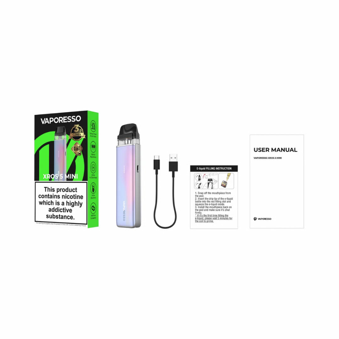 Vaporesso Xros 5 Manual VAPORESSO XROS 5 MINI POD KIT Canada, Calgary, Edmonton ecig and vape Vaporesso Xros 5 Manual VAPORESSO XROS 5 MINI POD KIT Canada, Calgary, Edmonton ecig and vape