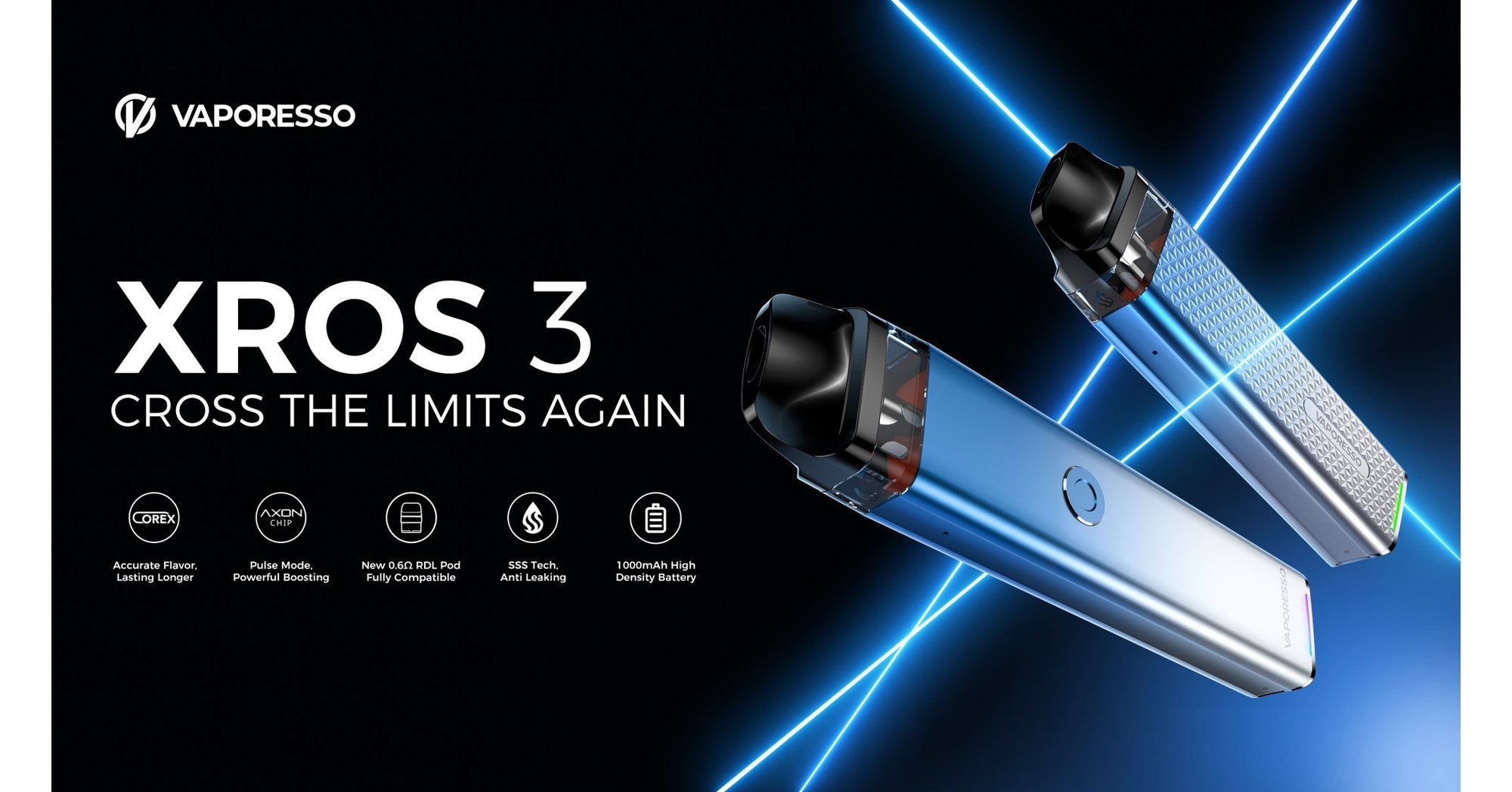 Vaporesso XROS 3 Pod System Kit 1000mAh 2ml Canada, Calgary, Edmonton ecig and vape hardware - CoolVape.ca Vaporesso XROS 3 Pod System Kit 1000mAh 2ml Canada, Calgary, Edmonton ecig and vape hardware - CoolVape.ca